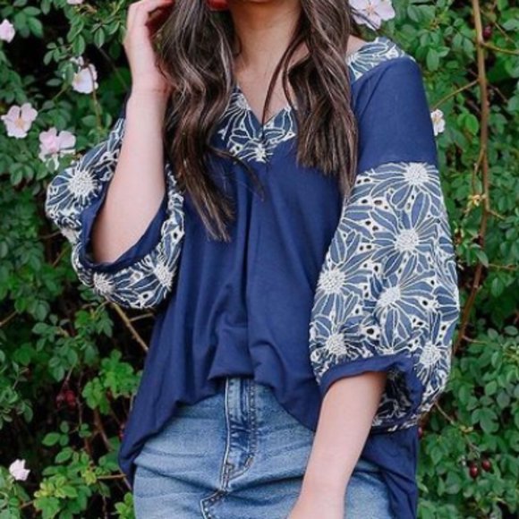 Roolee Tops - Unique Floral Eyelet Top!